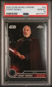 2023 Topps Star Wars Chrome Count Dooku Card #44 PSA GEM MT 10 - Picture 1 of 2