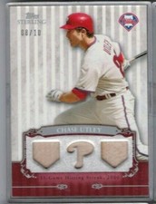 2009 Topps Sterling Chase Utley Career Chronicles Triple Relic #'ed 08/10