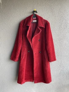 Abrigo de alpaca Max Mara rojo raro para mujer talla 36 - Imagen 1 de 24