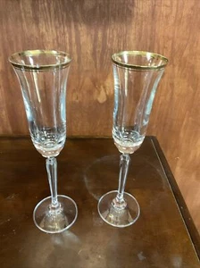 1 Mikasa 9 3/4" Champagne Flute - "Wheaton" - Picture 1 of 7