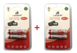 4 PILE AAA BATTERIE RICARICABILI MINI STILO 4800 mAh MINISTILO UNIVERSALI aaa - Foto 1 di 1