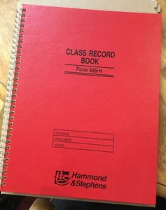 Hammond & Stephens Class Record Book 8-1/2 X 11 Inches Red Form 629-H Unused - Picture 1 of 4
