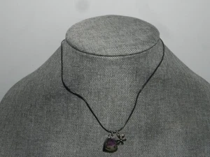 Lia Sophia Jewelry Carousel genuine amethyst chips necklace 15-18" - Picture 1 of 2