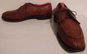 Allen Edmonds Canton Tan Pebble Oxfords Split Apron Toe Mens 10.5 B - Picture 1 of 9