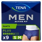 Tena Men Active Fit Incontinence Pants, S-M- 9 Pack