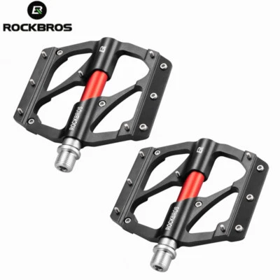 ROCKBROS Bicycle Pedals Aluminum Ultralight Non-slip Bearing MTB Road Bike Pedal - Image 1 of 4