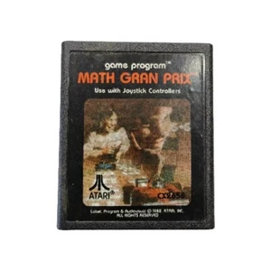 Math Gran Prix Atari 2600 Game Cartridge - Vintage Video Game Good Condition  - Picture 1 of 5
