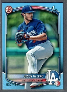 Bowman Jesus Tiller 2025 azul cielo #/499 1st Bowman Dodgers SP - Imagen 1 de 2
