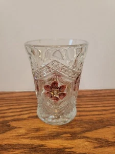 Vintage Indiana Glass Rayed Flower Tumbler - Picture 1 of 15