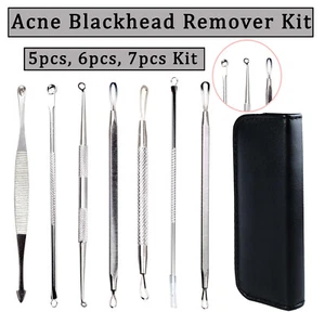 Blackhead Remover Tool Kit Spot Acne Pimple Comedone Extractor Popper Comedon - Picture 1 of 19