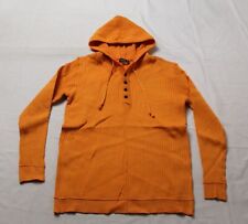 Noracora Women's Rib Knit Casual Hoodie Sweatshirt AK1 Orange Medium NWT