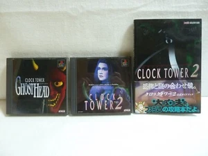 Clock Tower 2 + Ghost Head + Guide Book Playstation HUMAN Used Video Game Japan - Picture 1 of 24