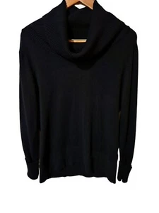 Victor Alfaro Black Classic Cozy Cowl Neck Sweater Size Large  - Picture 1 of 5