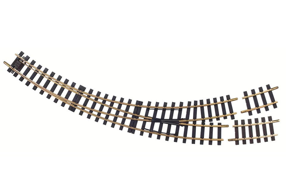 PIKO 35224 MANUAL CURVED SWITCH LEFT R3-R5 TRACK (G-SCALE) - Image 1 of 1