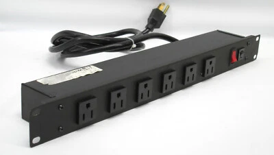 Wiremold J60B0B-90 Rack Mount Plug-In Outlet Center w/ 6-Front Outlets 15A 120V - Image 1 of 4