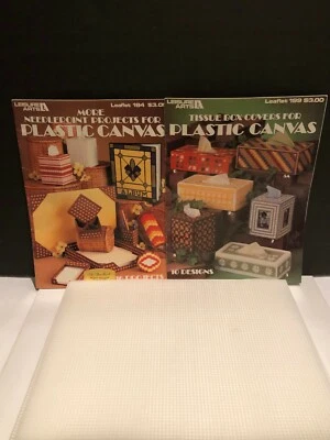 12 Plastic Canvas Sheets Mesh 10.5" x 13.5" ~2 Leisure Arts Leaflet #184 & 199 - Image 1 of 4