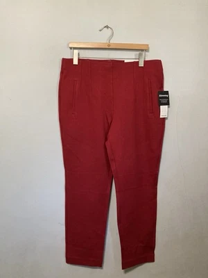 RAFAELLA Pants Women's Size XL Rio Red Cropped Slimming Pull On Stretch 36”x27” - Изображение 1 из 4
