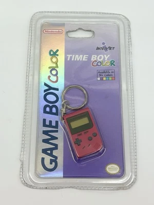 Nintendo Game Boy Color Interact Time Boy Mini Console Keychain Clock Hot Pink - Image 1 of 4