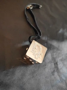 Christian Dior Dice Shaped DIOR PLAY Lip Gloss Charm Keychain Silver Tone - Picture 1 of 8