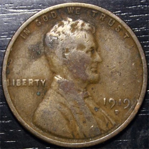 1919 D Lincoln Wheat Penny 1c US Münze Denver Mint - Bild 1 von 2