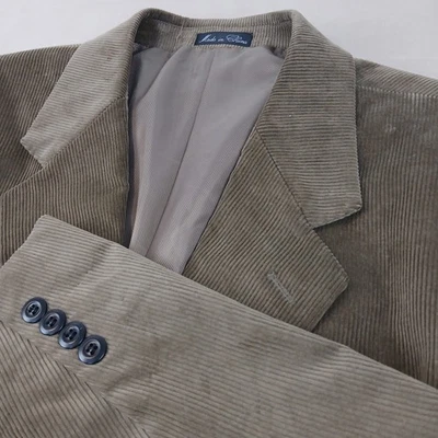 Alan Flusser 46R Mens Blazer Sport Coat Corduroy 23x32 Brown - Image 1 of 4