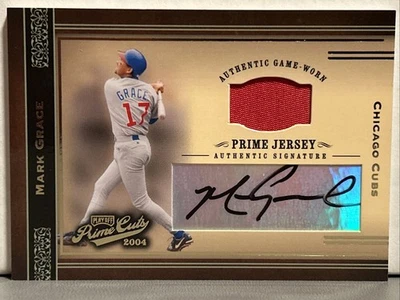 Camiseta deportiva Mark Grace 2004 Playoff Prime Cuts material firma #32 33/50 (sin estuche) Foto 1 de 2