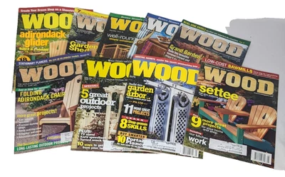 Vintage Lot Of 9 Better Homes & Gardens Wood Magazine Featuring Outdoor Project - Image 1 of 4