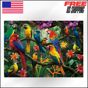 Jungle Parrots Jigsaw Puzzles for Adults, Challenging Puzzle for Game 1000 Piece - Picture 1 of 12