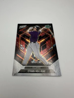 2025 Panini Black Friday Ethan Holliday /199 #45 Rated Prospect Colorado - Image 1 of 2