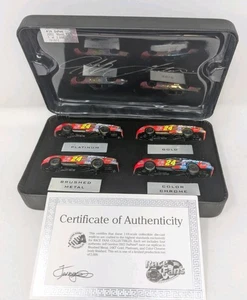 2002 Jeff Gordon Dupont 4 car 1:64 set Platinum Gold Color Chrome Brushed Metal - Picture 1 of 17
