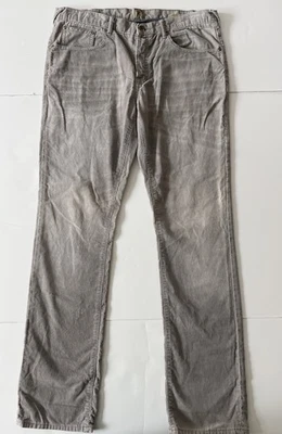 PRPS Corduroy Rear Jeans Men 34x34 Stone Gray Straight Button Fly Washed  Preppy - Image 1 of 4