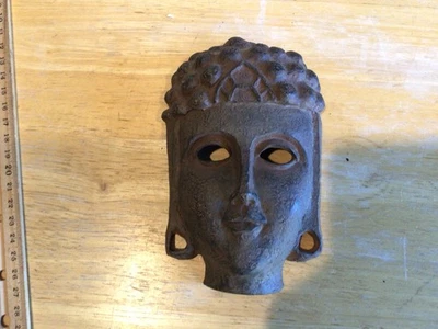 "Mascarilla facial de cerámica BUDDHA con acabado de metal rústico sintético 6""" Foto 1 de 3