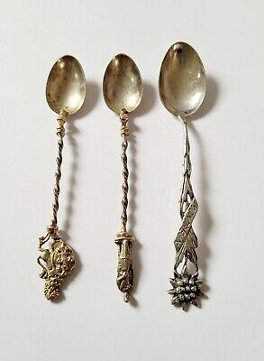 Antique 925 And Vintage 800 Miniature Silver Spoons • 6.99£
