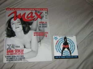 French Max mag  7/1996  Gillian Anderson BRIDGET HALL Gabrielle Reece + music cd - Picture 1 of 9