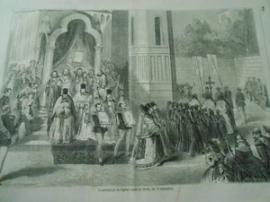 Gravure 1861 - Consécration de l'église Russe de Paris - Picture 1 of 1