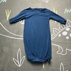 Kickee Pants Twilight Blue Sleep Gown 3-6 Months Hand Mitts Elastic Bottom Hem