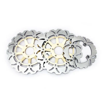 Gold Front Rear Brake Rotors For Kawasaki ZX9R ZX-9R NINJA 900 2000-2001 00 01 - Image 1 of 4