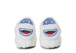 TODDLER ABOMINABLE SNOWMAN KIDS SLIPPERS 3D HEAD AND FACE NEW SZ 7/8 - Picture 1 of 3