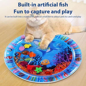 Large Water Sensory Play Mat Toy Inflatable Water Mat For Cat Dog Innovative - Picture 1 of 14