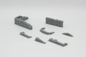 Assortimento sacchi di sabbia stampati in 3d 7 diversi stampati in grigio 1:56 1:48 1:35 - Foto 1 di 2