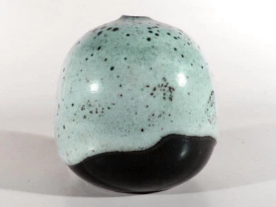 Horst KERSTAN Kandern 70er Jahre Keramik Vase mit pastoser Laufglasur - Bild 1 von 4