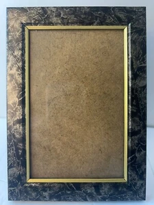 4x6 Black White Marble Smoke Plastic Antique Picture Photo Frame - Picture 1 of 9