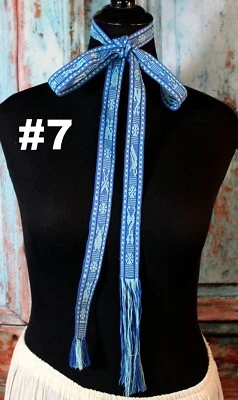 Cinta para Sombrero o Cinturón Fino Tejido a Mano Correa Trasera Telar Jalieza Oaxaca México Folk Foto 1 de 4