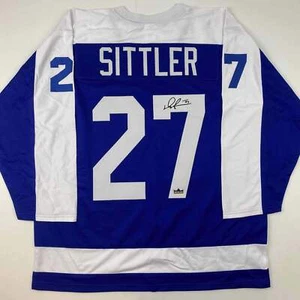 Facsimile Autographed Darryl Sittler Toronto Blue Reprint Jersey Size Men's XL - Picture 1 of 4
