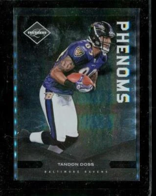2011 PANINI LIMITED PHENOMS Chrome Football Card #198 TANDON DOSS Ravens /499 - Image 1 of 2