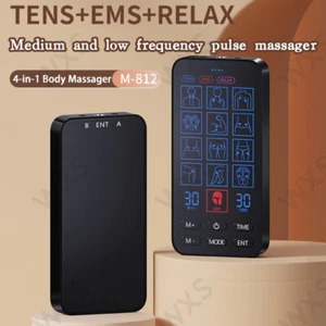 12 Modes Tens & EMS Muscle Stimulator Machine Pulse Massager Therapy Pain Relief - Picture 1 of 11