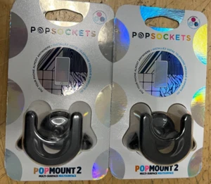 A Set of 2 Popsockets PopMount 2 Multi Surface Popsocket Mount Black - Picture 1 of 1
