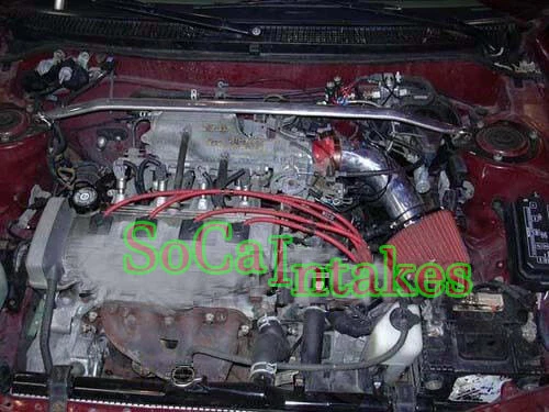 Red Air intake system Kit & Filter For 1992-1999 Toyota Paseo 1.5L 4CYL - Image 1 of 1