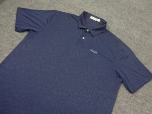 Peter Millar Mens L Blue Polo Featherweight Call Me Old Fashioned Navy UPF - Picture 1 of 13