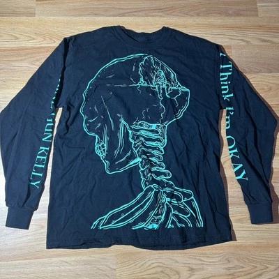 Camiseta Manga Larga Machine Gun Kelly MGK Hotel Diablo I Think I’m Okay Talla M Foto 1 de 4